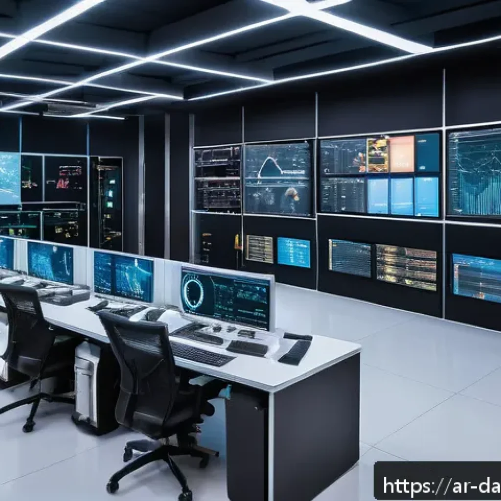 오픈소스 툴을 활용한 실시간 데이터 처리 전략 - A modern Middle Eastern data center control room, featuring diverse Arab IT professionals collaborat...